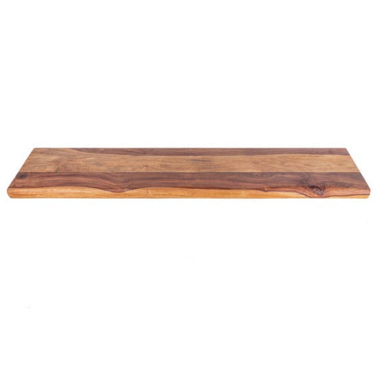 The Horizon Plank | Artisan Foundry | Wide Live-Edge Acacia Floating Shelf (Single) – Minimalist Architectural