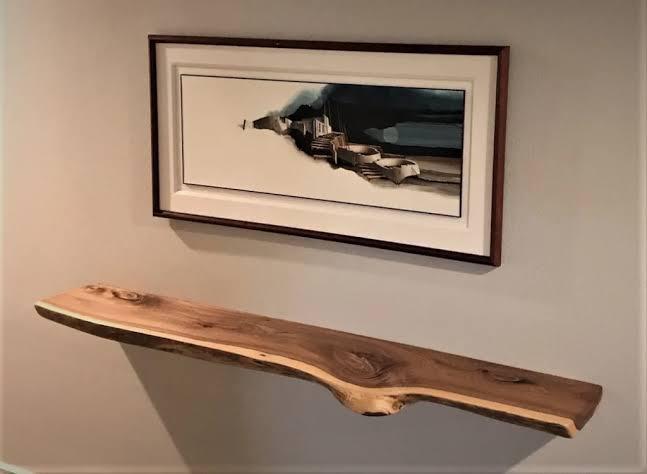 Custom Large Live Edge Wooden Shelf | Solid Wood Wall Shelf