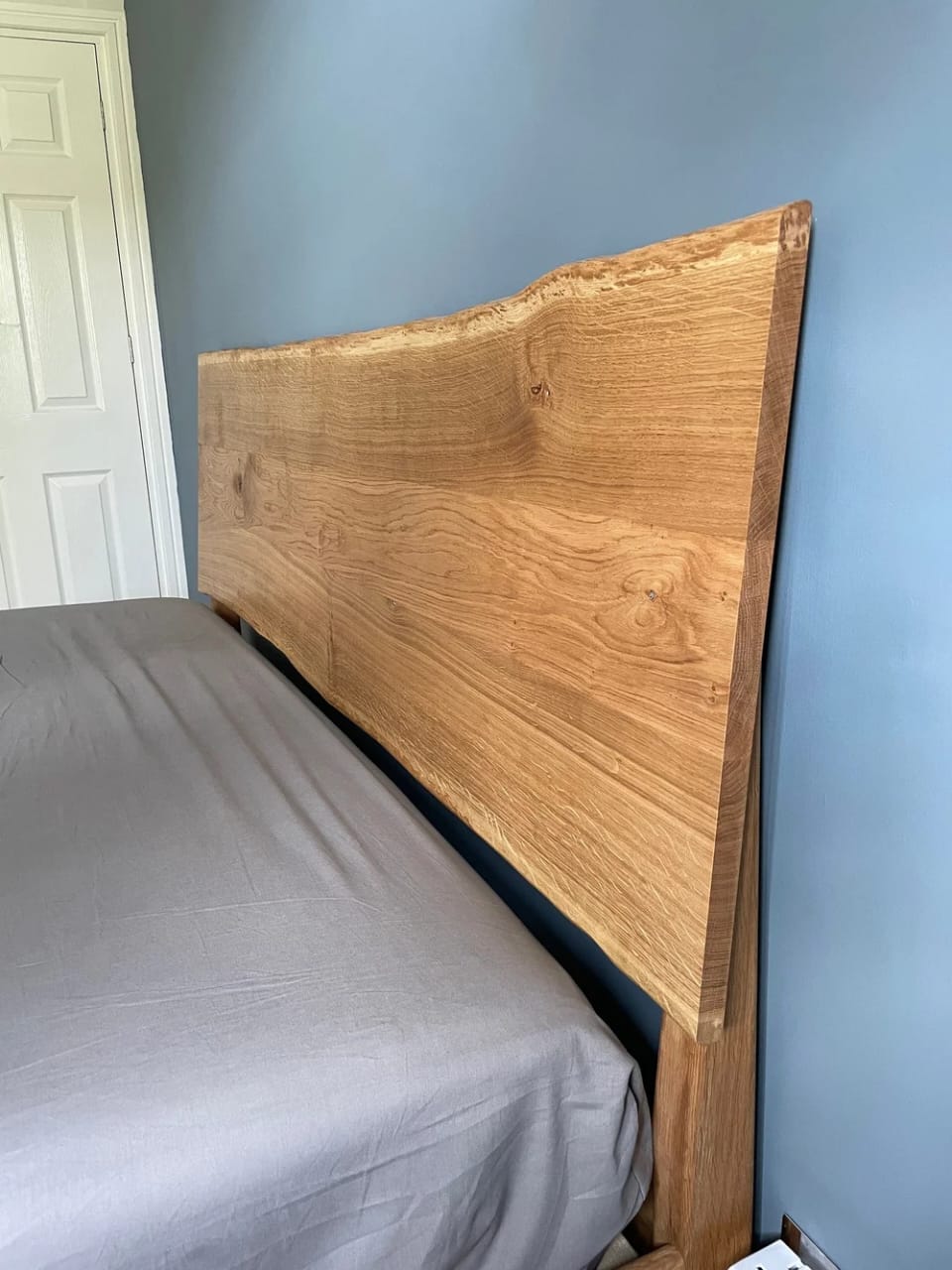 Live Edge Solid Wood Headboard – Handcrafted Natural Wood Bed Headboard