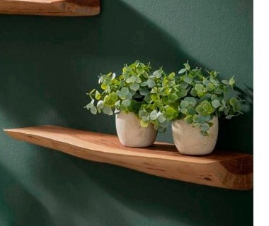 Timber Trio Rustic Live Edge Floating Shelf Set of 3 – Solid Wood | Wood’s Buddy