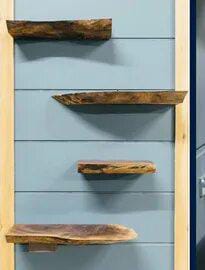 Rustic Live Edge Solid Wood Deep Floating Shelves – Set of 4 | Wood’s Buddy